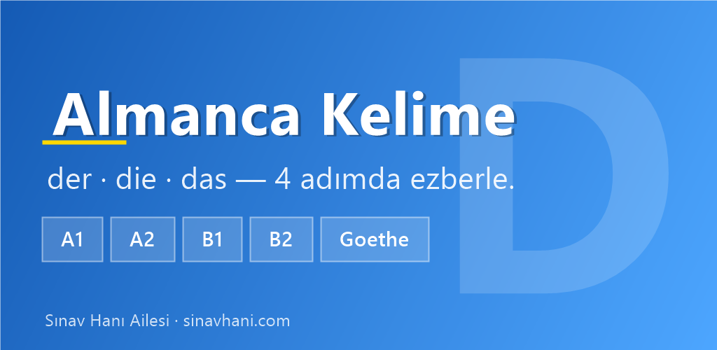 Almanca Kelime uygulaması tanıtım görseli